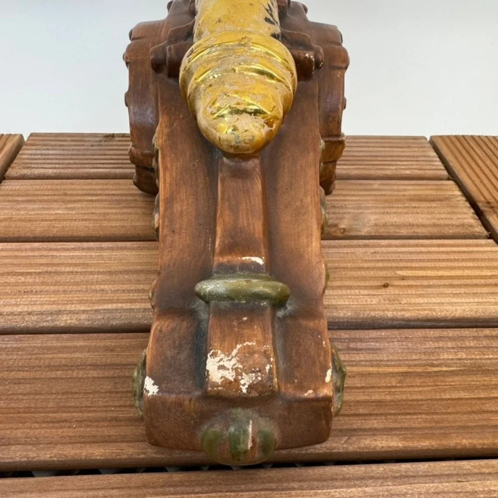 Ezra Brooks 12 Year Old Whiskey Decanter Ceramic Cannon Empty No Cork